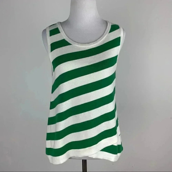 Moth valley green white sweater tank size SPstriped - Picture 7 of 10
